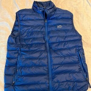 Southern Tide Blue Puffer vest